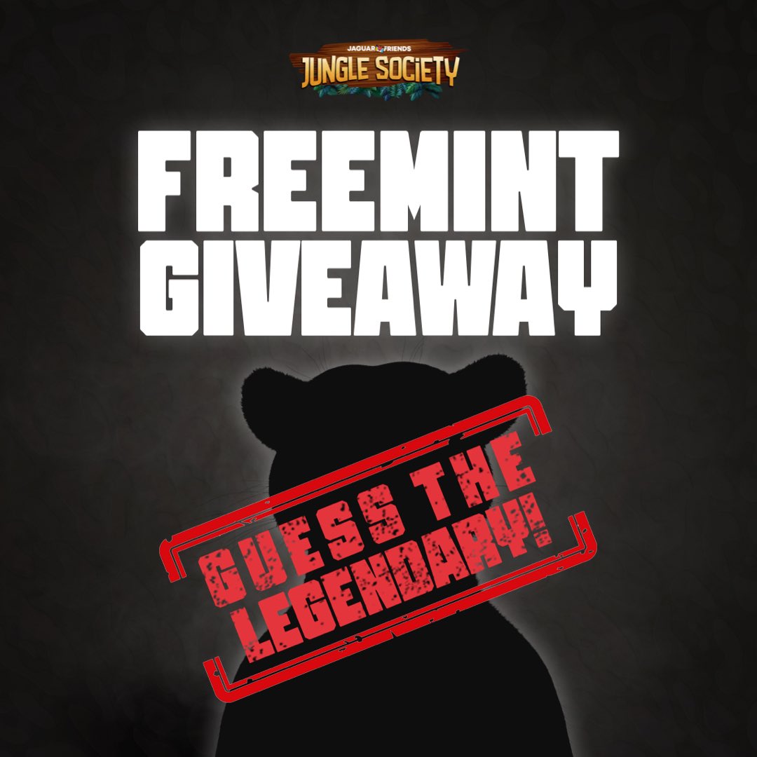 FREEMINT GIVEAWAY ✨
Guess the Legendary Jaguar!
To win, follow the steps:
1 - Go to XP on Sandbox (sandbox.game/en/experiences…), find the Gallery;
2 - Post a picture with the Legendary Jaguar that you think it is;
3 - Follow us;
4 - Reply to this post with your pic. 

🏆 in 24 hours