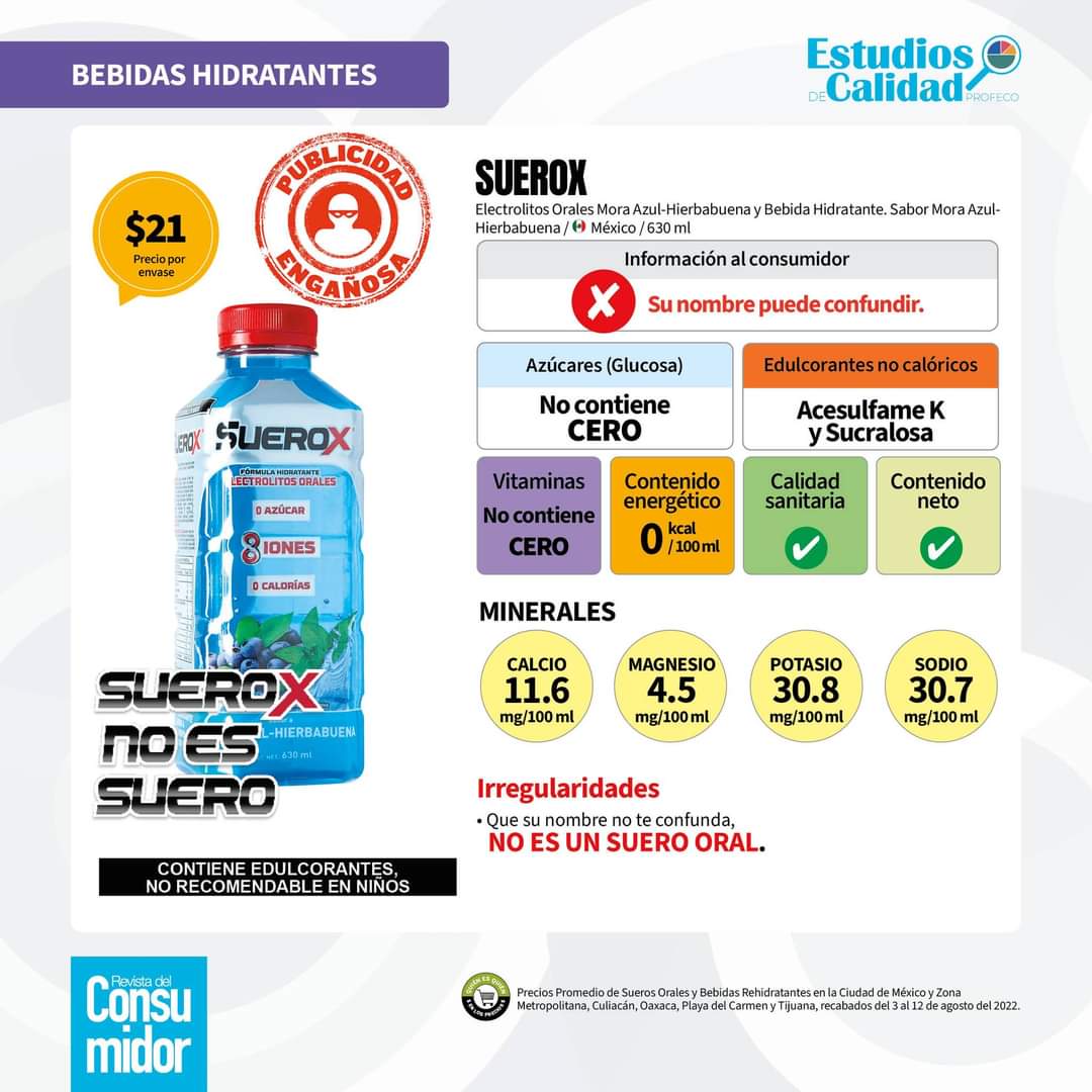 RdelConsumidor's tweet photo. ⚠️En el mercado existen varios productos que se utilizan para rehidratar, pero aunque son similares están diseñados para necesidades específicas.
‼️❌ Todas estas bebidas no deben ser consumidas si no es necesario ya que pueden provocarte problemas de salud porque estarías...🧵👇 https://t.co/Wq4bX5awJR