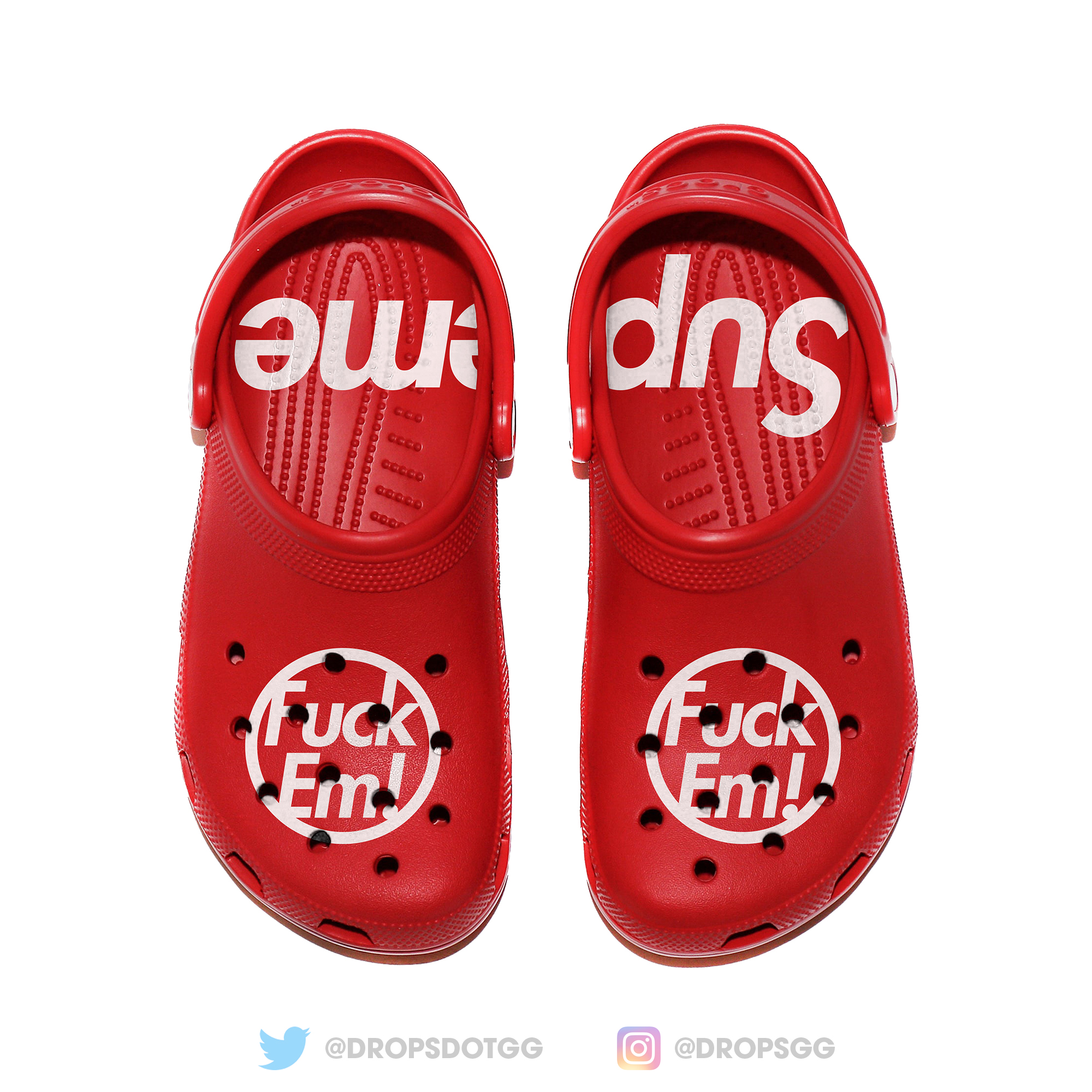 Drops Twitter: "Supreme x Crocs Would you want this collaboration to (images are mockups I've made, not actual product 🖍) https://t.co/DZuAVCERHc" / Twitter