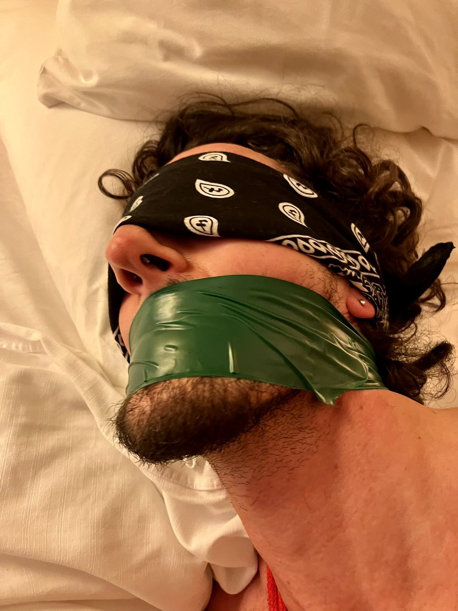 Hardyboybound's tweet photo. Hogtied and tightly tapegagged in my hotel by gggdby (Recon) https://t.co/C4gJQeL5RJ
