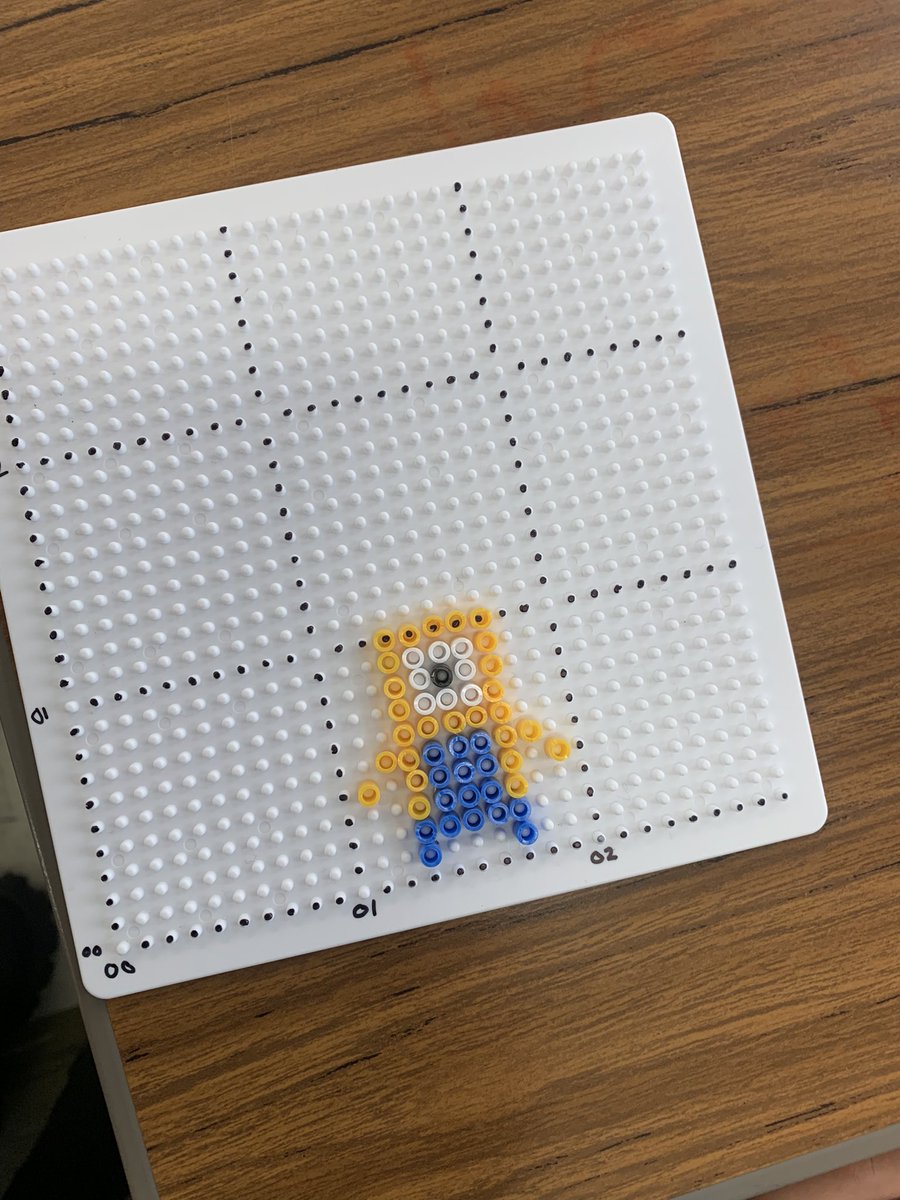 missgeog97's tweet photo. To make 6 figure grid references a bit more engaging we‘ve been creating designs, writing up coordinates and giving them to a partner along with a blank board to try and recreate! 1Y have been very creative ⭐️ https://t.co/thZ4tBeBXn