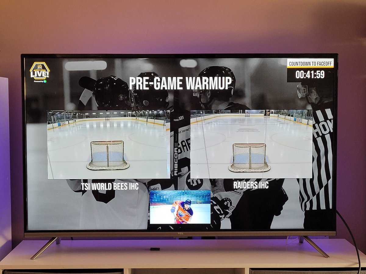 sibbons23's tweet photo. Actually a decent set up to watch pre warm up from both sides, well done Bees i would tag you but im blocked ๐คฃ but lets bring it home @Raiders_IHC ๐ถ๏ธ๐ท๏ธ๐ฏ๐โค๏ธ #GoldAndBlueArmy #RaidersHockey #WeAreRaiders #IceHockey #PreSeason #EAShield https://t.co/BSdGDwjuN2