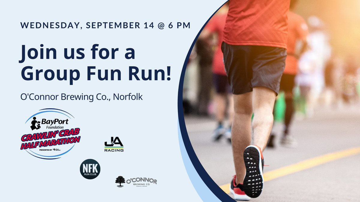 BayPort Credit Union (@bayportcu) on Twitter photo They say the best things in life are free.💸 Join us at <a href="/OConnorBrewing/">EL GUAPO</a> for a 2, 3, or 4 mile loop with Norfolk Run Club and rack up on BayPort Swag, gift card rewards, free beer, and maybe even a Crawlin' Crab race code!🦀 RSVP below!
fb.me/e/1zfPYkO2O They say the best things in life are free.💸 Join us at <a href="/OConnorBrewing/">EL GUAPO</a> for a 2, 3, or 4 mile loop with Norfolk Run Club and rack up on BayPort Swag, gift card rewards, free beer, and maybe even a Crawlin' Crab race code!🦀 RSVP below!
fb.me/e/1zfPYkO2O