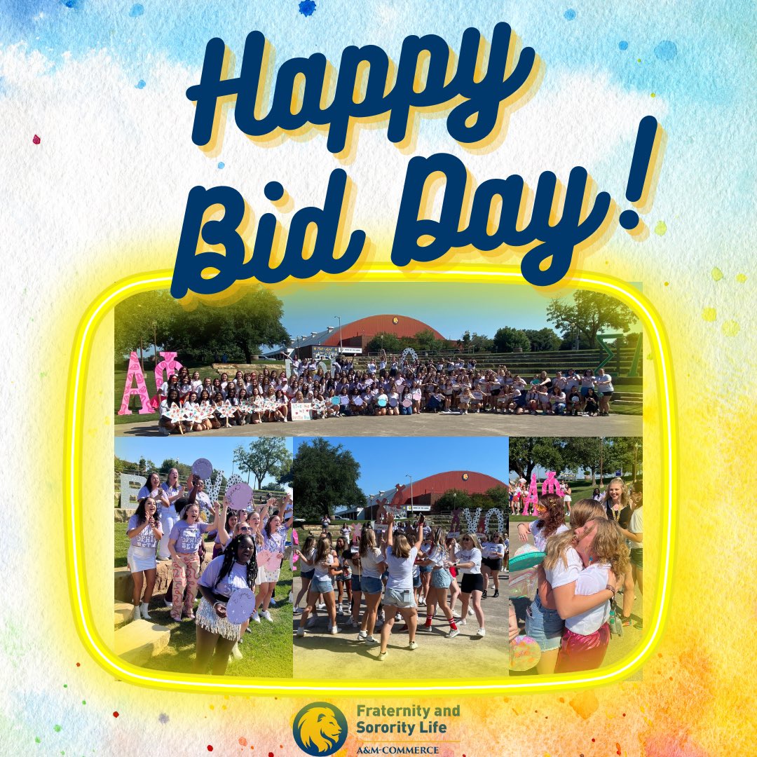 Wishing a wonderful bid day to the incredible new members of the College Panhellenic Council! Happy Bid Day ladies!