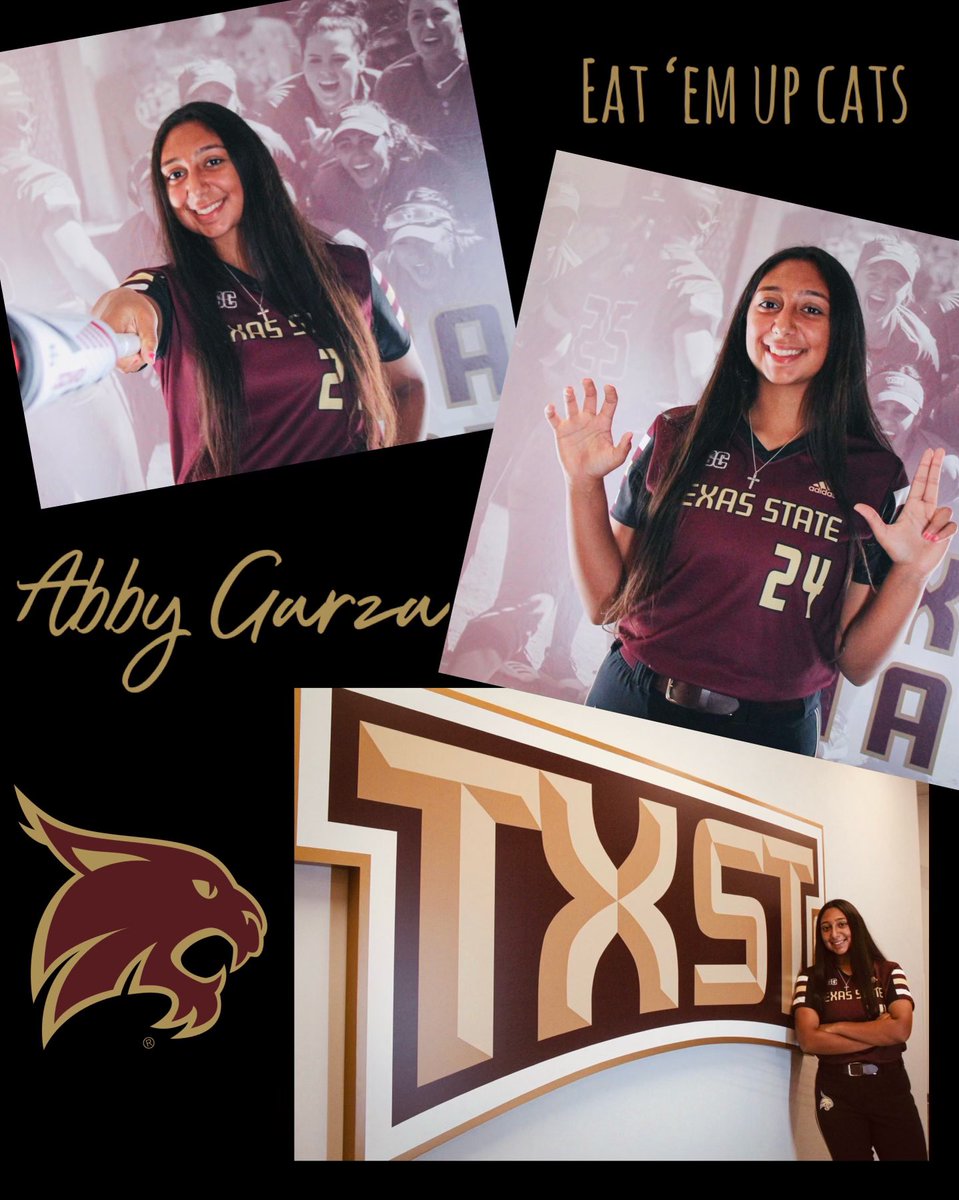 I am so excited to announce that I have committed to Texas State! I would like to thank my family, coaches, and teammates for supporting and pushing me to be my best. I am so thankful for this opportunity. #EatEmUp🐾 🫶🏽<a href="/TXStateSoftball/">Texas State Softball</a> <a href="/Rw15Woodard/">Ricci Woodard</a> <a href="/ScottWoodard8/">Scott Woodard</a> <a href="/CoachTrevTXST/">Joshua Trevino</a>