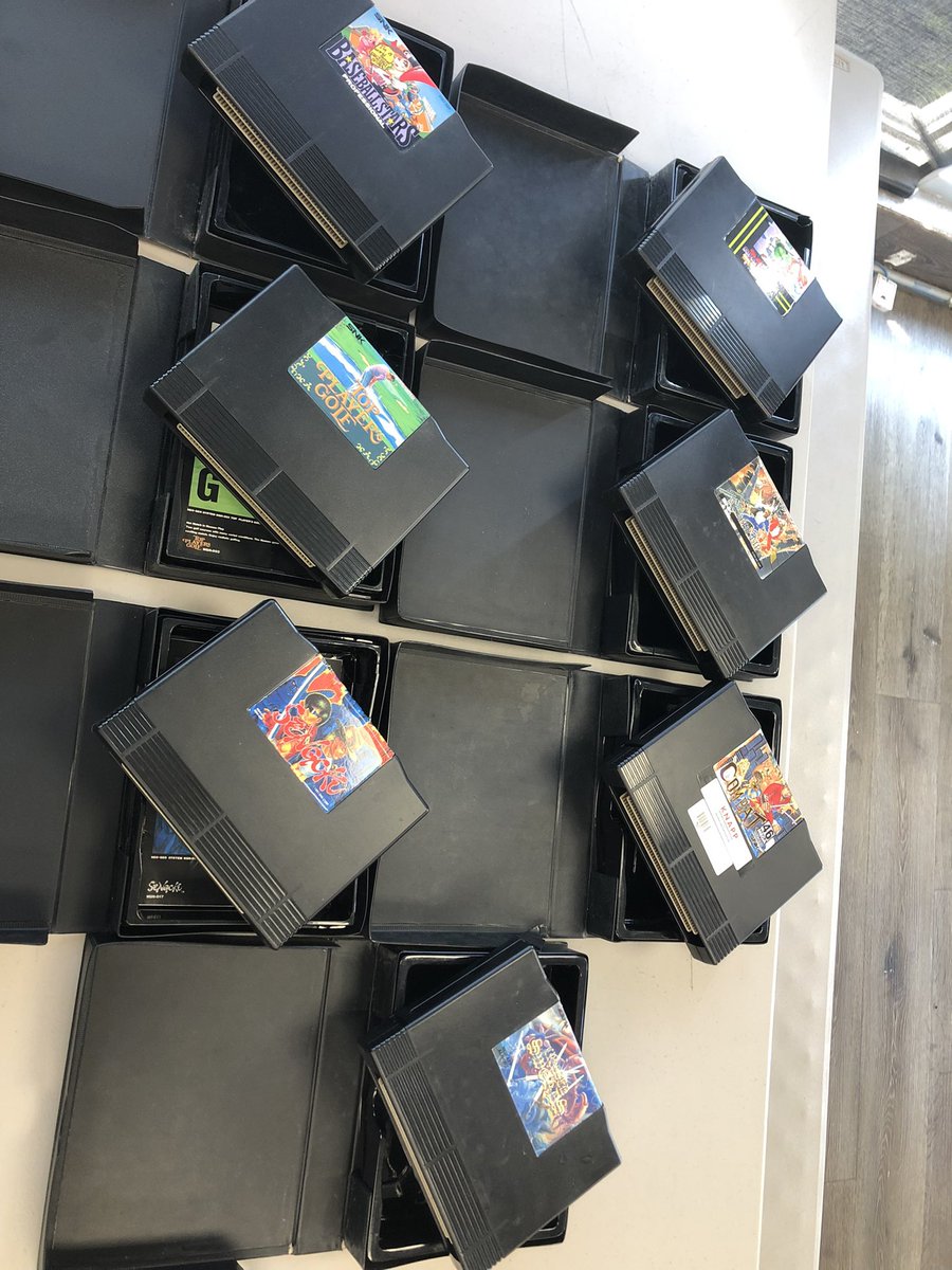 OneUpGamer's tweet photo. We've got some super rare, #NeoGeo titlesd in stock, all of which are in great shape and some include manual! First come, first serve!
#videogames #NEOGEOAES #BaseballStarsProfessional #SuperBaseball2020 #TopPlayersGolf #CyberLip #Sengoku #NinjaCombat #CrossedSwords #retrogames https://t.co/YLcNBctcXP