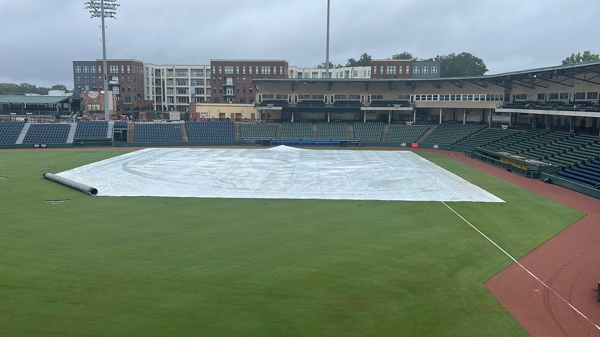 Greenville Drive on Twitter "Tarp is currently on the field. Radar