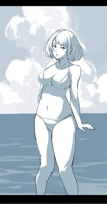 珍しく人を描いてみた。下手でさーせん。 