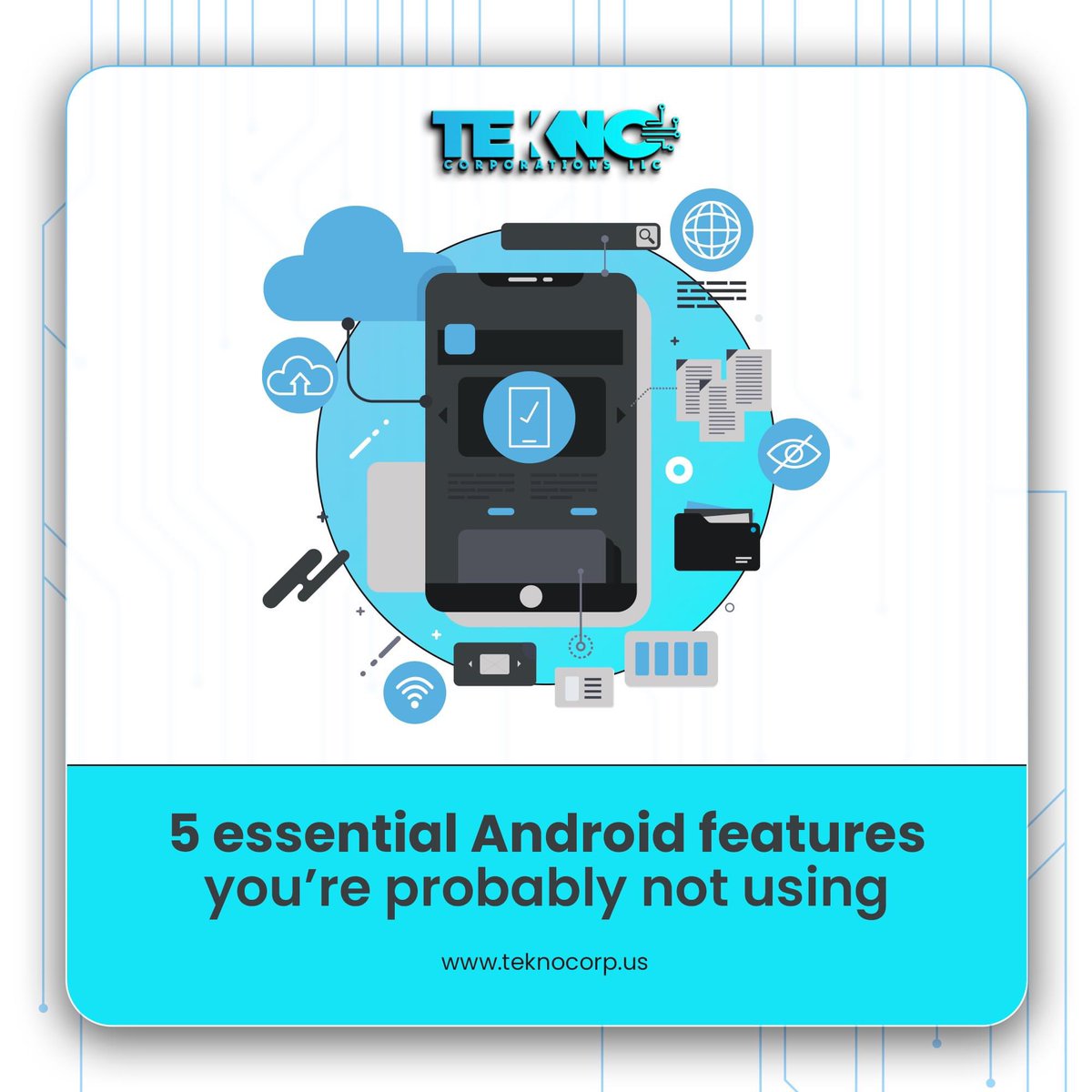 TeknoCorpLLC's tweet image. 5 Essential Android Features You’re probably not using:

📱 Using Split Screen for Multi-tasking
📱 Lock people out of specific apps
📱 Transferring files through Wi-Fi Direct

#teknocorporations #androidfeatures #androiddevice #android #technologydevice #technologyevolution