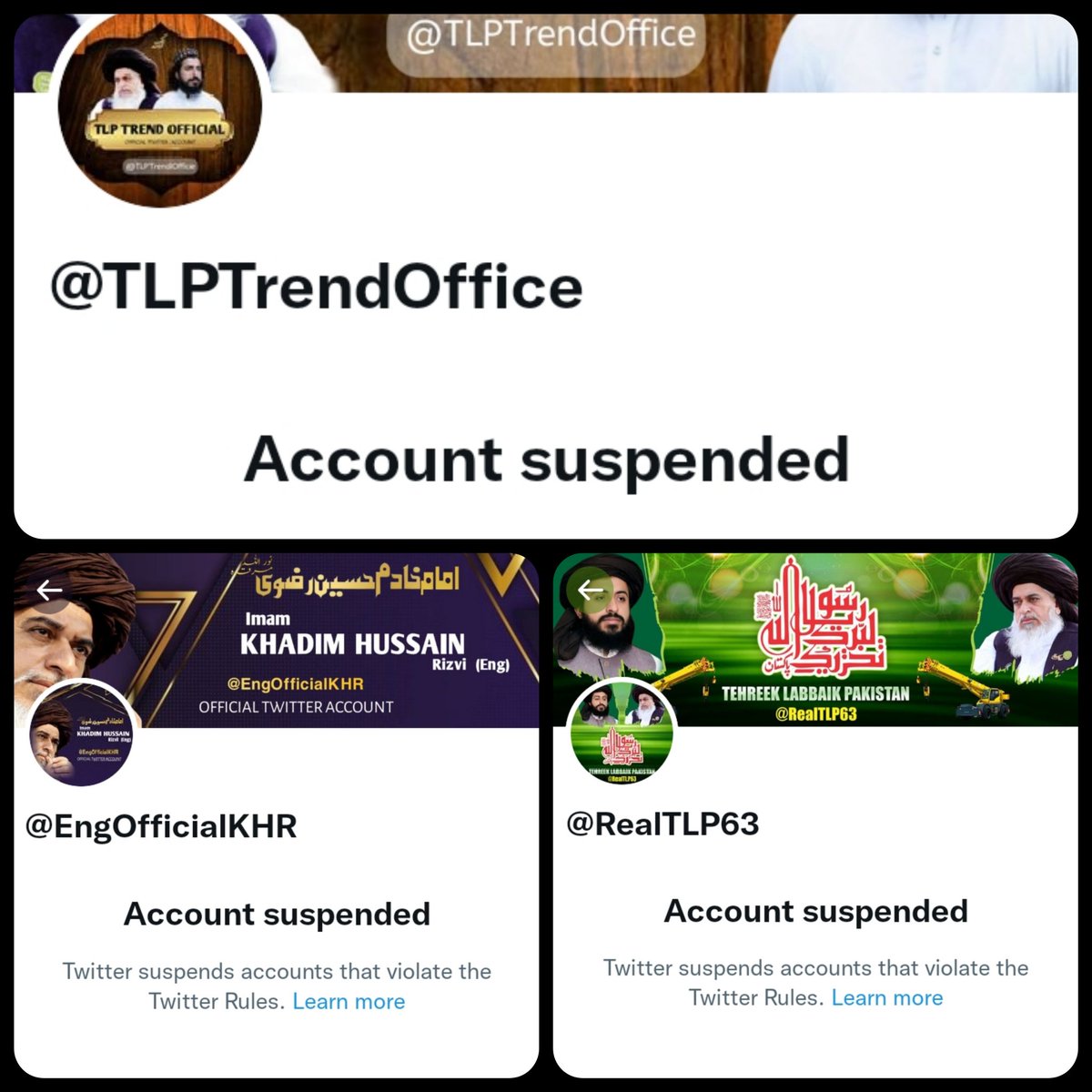 PakistaniNinja's tweet photo. @malik_maibal ٹویٹر پر بھی آئے روز اکاؤنٹ سسپنڈ ہوتے اب تک تقریباً 100 دفعہ تو مرکزی اکاؤنٹس سسپنڈ ہو چکے ہیں جب ٹویٹر پر کر کچھ عرصہ بعد کریک ڈوان ہوتا ہے اور لبیک کے سارے ایکٹیو اکاؤنٹ اڑا دئے جاتے ہیں اور الکٹرانک میڈیا سے ویسے ہی ہمارا بلیک آؤٹ ہے کبھی کبار ایک آدھ حبر دکھا دی جاتی ہے https://t.co/hrMOGH8xIe
