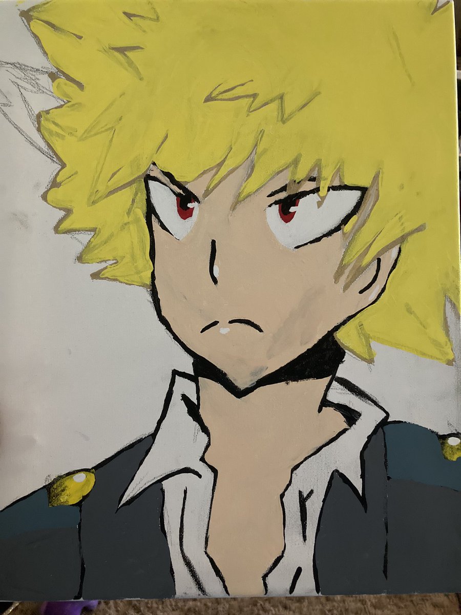DragonDashKid's tweet photo. I painted #Bakugo as a gift for my sister’s friend, but I like it so much and wanna keep it!
- Liz the 10yo Artist
#MyHeroAcademia https://t.co/SJT0i7JaY5