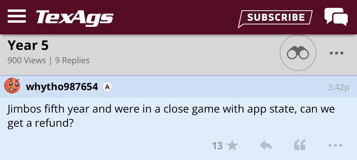 Message Board Geniuses on Twitter "TexasAM would like a refund on