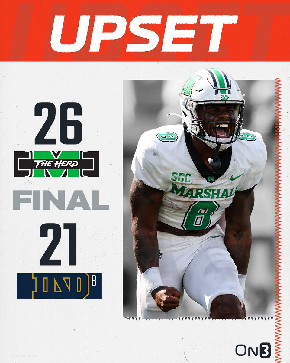 🚨UPSET🚨 MARSHALL DEFEATS NOTRE DAME👀