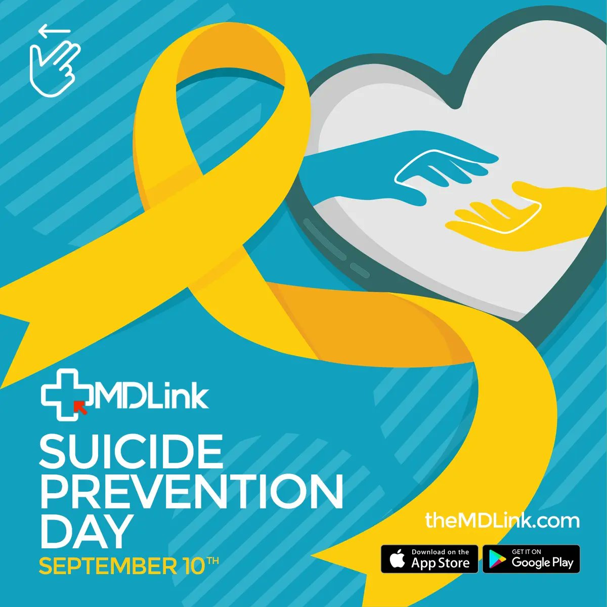 MDLinkHealth's tweet photo. It's World Suicide Prevention Day, today marks the global commitment to focus on suicide prevention. 

#MDLink #YouAreNotAlone #SuicidePrevention https://t.co/4kvhXyUbfC