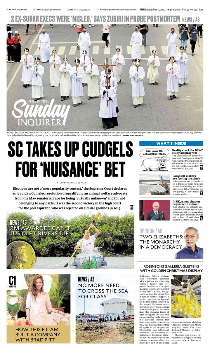 inquirerdotnet's tweet photo. Today's Inquirer front page (September 11, 2022).
More at https://t.co/LDqM49guxQ ๐ฐ#INQFrontPage https://t.co/XsMhDGGJnU