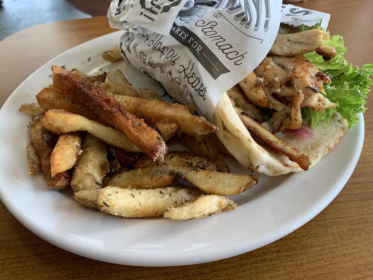 Lunch <a href="/JsDiner1/">J's Diner</a>  great food all around. The Greek salad was great after a 30 mile bike ride. S’mores waffles, Chicken n’ Waffles and chicken souvlaki.