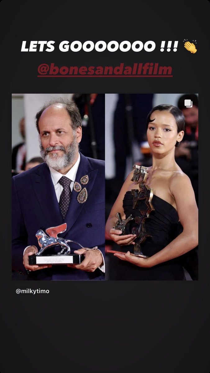 📲| “VAMOOOOOS !!! 👏” Timothée Chalamet via Instagram Stories