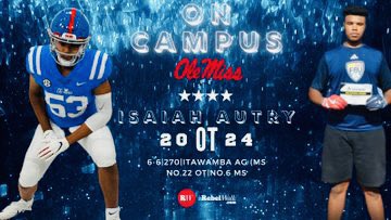 Isaiah_Zay73's tweet photo. Some of the South East's most electric offensive players @IsaiahAutry1 & @BraylenRussell are taking in the sites & sounds of gameday in Oxford for #UCAvsOleMiss! Follow us over @TheRebelWalk for all the latest recruiting updates. https://t.co/mRniB3sOw5
