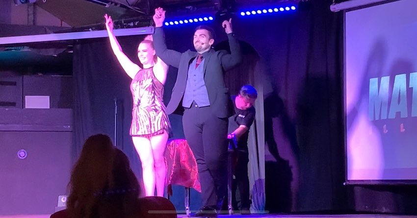 Nicola_Howe_'s tweet photo. First time seeing @MatricksUK and WOW! Absolutely incredible Magic/Illusions act! ❤️ #challaboroughbay #MatricksIllusions https://t.co/yszbf5MovS
