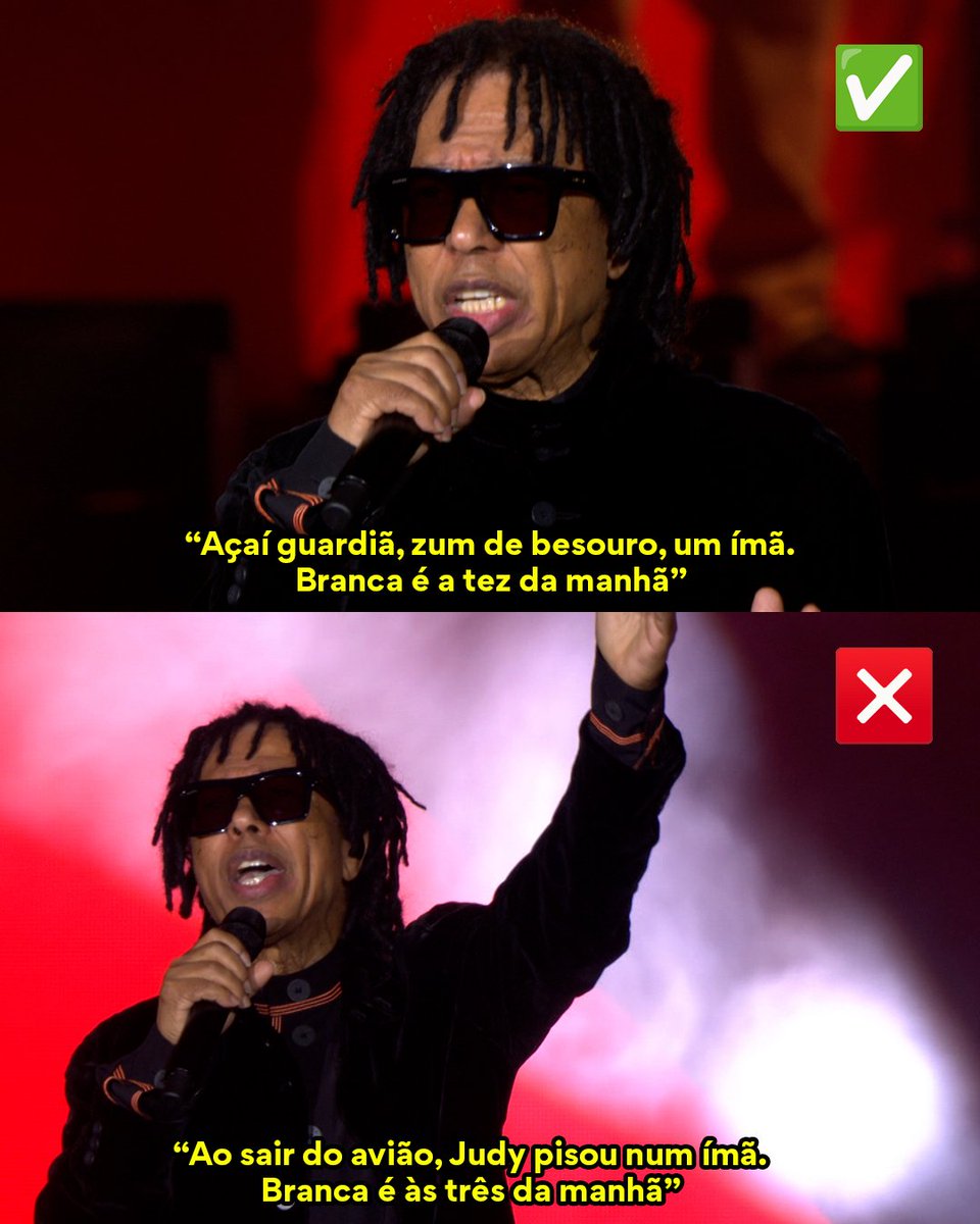 multishow's tweet image. Quem nunca cantou errado alguma música do Djavan que atire a primeira pedra 🤭 Então vamos de letra, Djafãs!✨ #DjavanNoMultishow #RockinRioNoMultishow