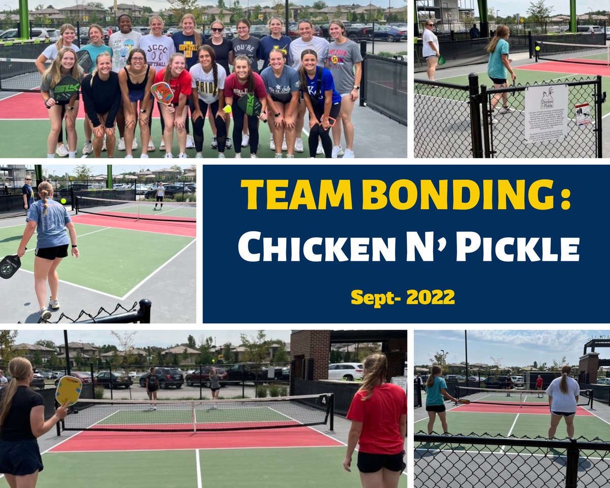 jccc_softball's tweet photo. September’s Team Bonding Event:       Pickle Ball @ Chicken n Pickle https://t.co/WVAKhBAa3E