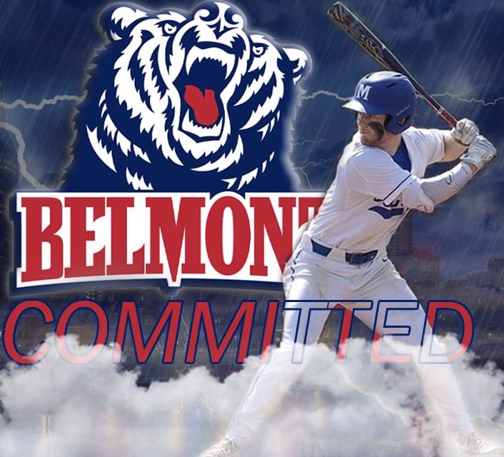 I’m excited to announce my commitment to play Division 1 baseball at Belmont University. I want to thank my family for supporting me and all my coaches who have helped me along the way.#ItsBruinTime