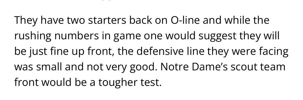 BarstoolMU's tweet photo. To the @NDFootball writer who wrote this about our players 

Our team just kicked your ass and thank you for the bulletin board material all week https://t.co/KJCTpdgQ9a