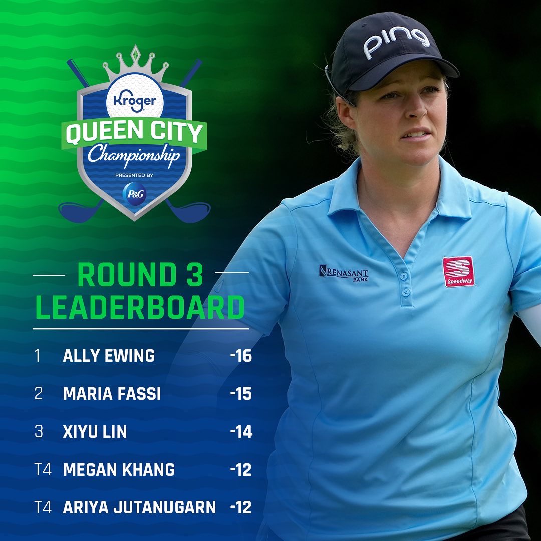 Kroger Queen City Championship presented by P&G on Twitter ".allymc10 sits at the top of the