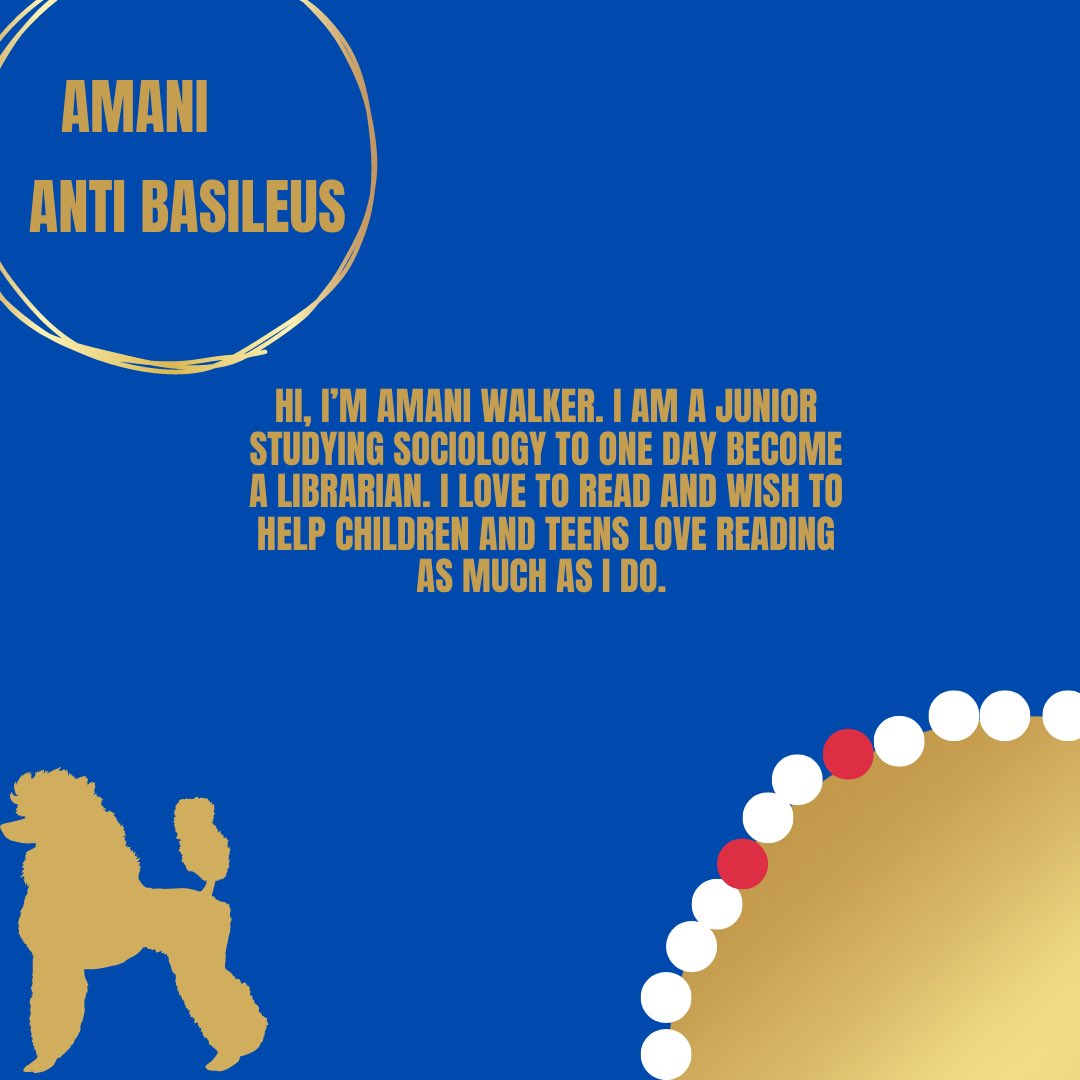 Hello from our Vice President Soror Walker!💙🐩