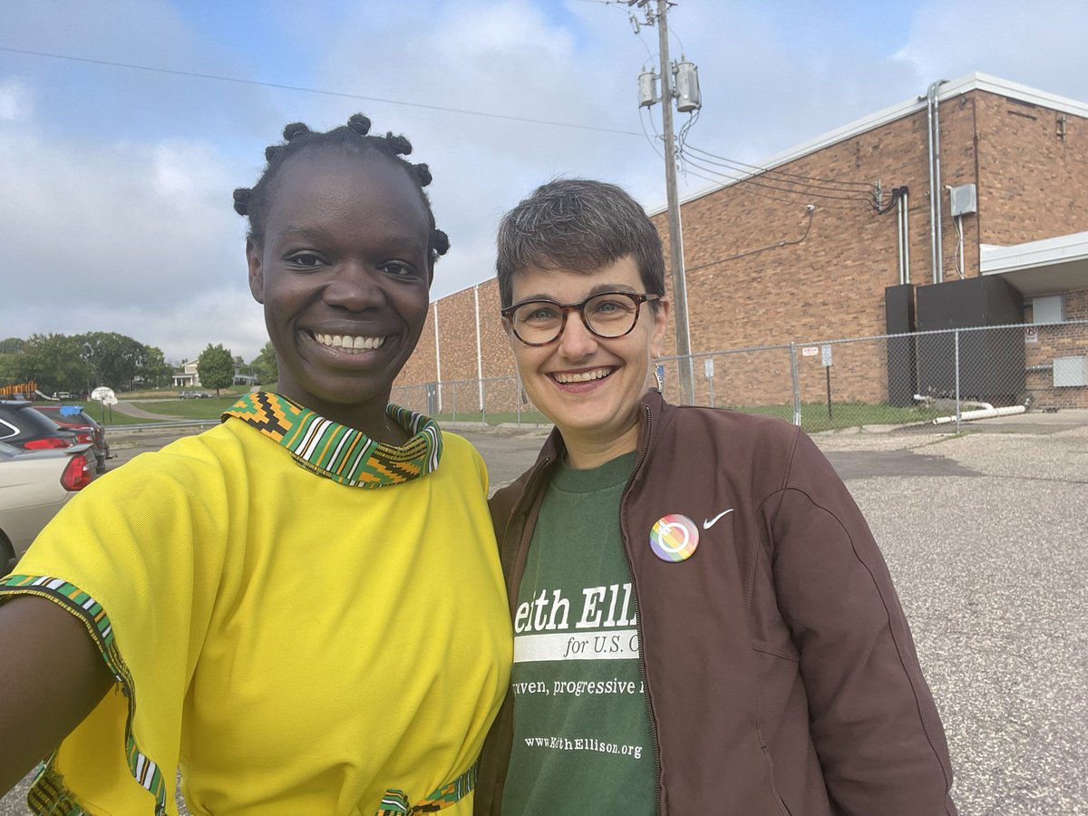 Huldah4House's tweet photo. Huldah’s Vote Squad was out this morning doorknocking and supporting a great candidate Clare Oumou Verbeten!
Big thanks to @outfrontmn, @MAPEmn, @VoteBetty as well for contributing to the great volunteer turnout! #StrongerTogether #HuldahsVoteSquad #FlipSenate #FightContinues https://t.co/QrMIKcjoMi