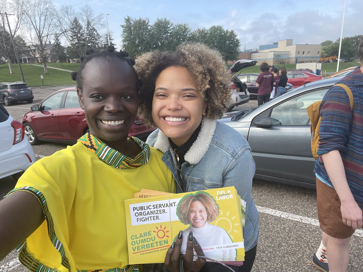 Huldah4House's tweet photo. Huldah’s Vote Squad was out this morning doorknocking and supporting a great candidate Clare Oumou Verbeten!
Big thanks to @outfrontmn, @MAPEmn, @VoteBetty as well for contributing to the great volunteer turnout! #StrongerTogether #HuldahsVoteSquad #FlipSenate #FightContinues https://t.co/QrMIKcjoMi