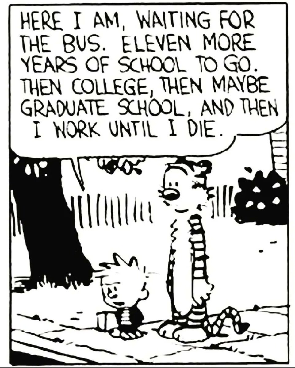 Calvinn_Hobbes's tweet photo. Growing up is a trap. Stay young forever! #CalvinandHobbes https://t.co/XLiwHPBXAD