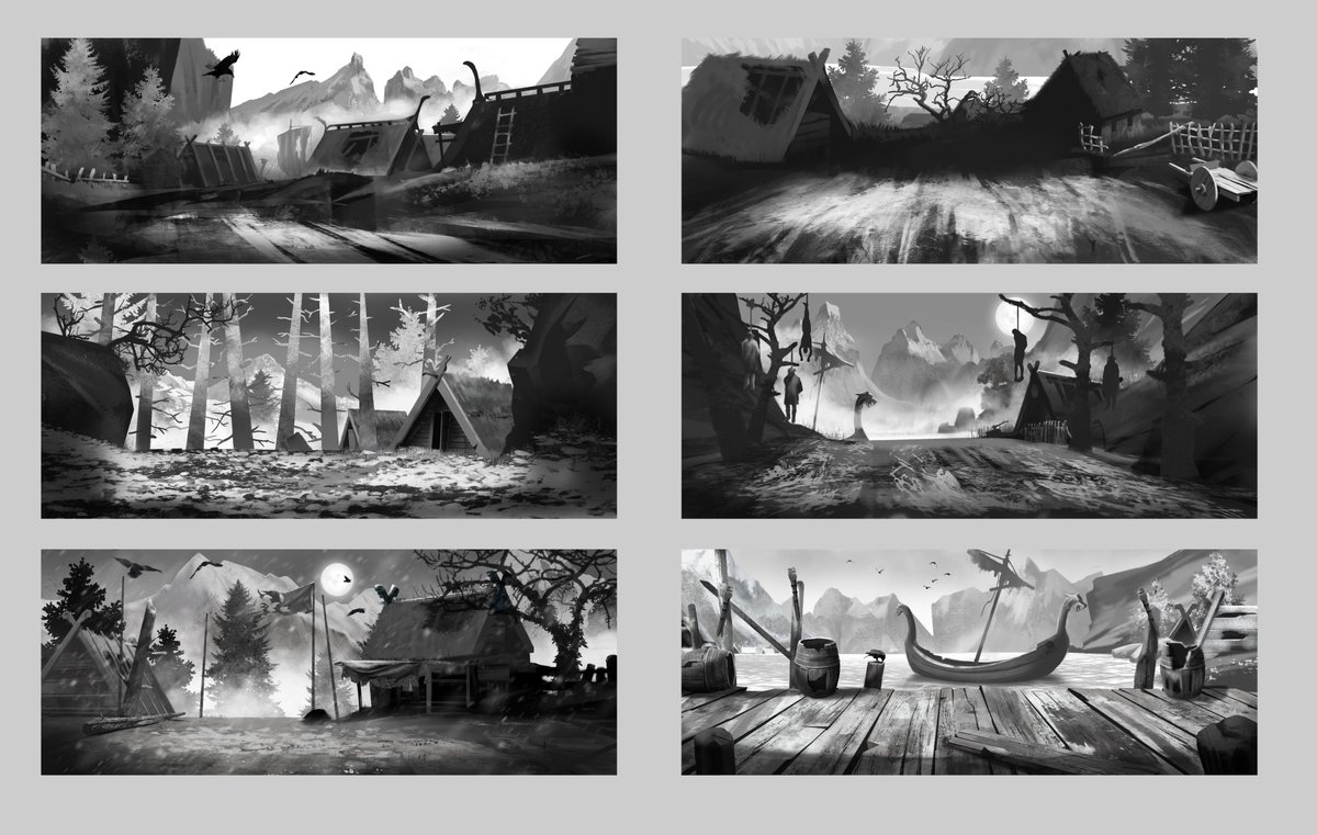 Some Viking Village Environment sketches

More detail check my artstation page!
artstation.com/burakcolak

#2d 
#conceptart
#game 
#Sketching