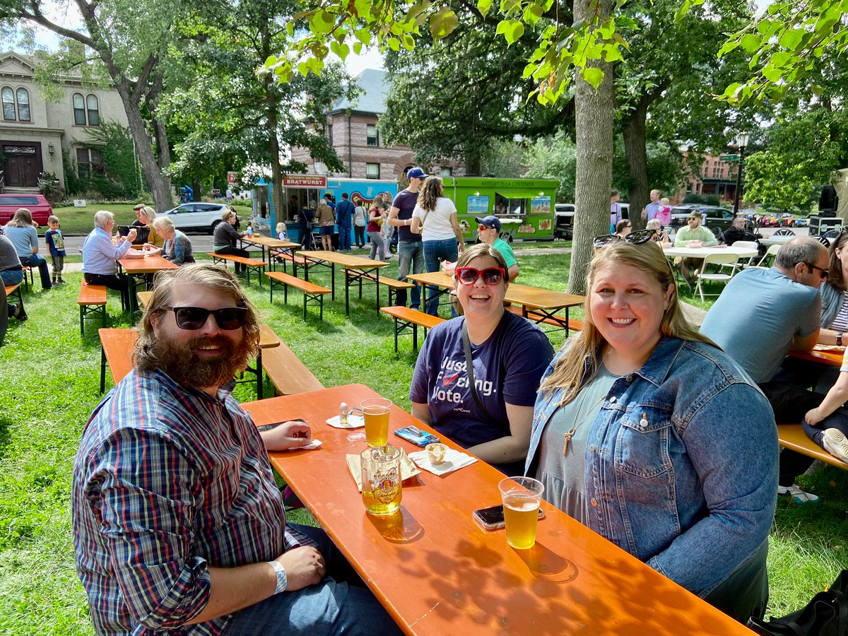 St Paul Oktoberfest is well underway today! The  beer is cold, the bratwurst delicious, and the pretzels fresh! Come dance, sing, and enjoy the schönes Wetter with your friends in the Festzelt and on the GAI grounds. #stpauloktoberfest #gaimn #spok2022