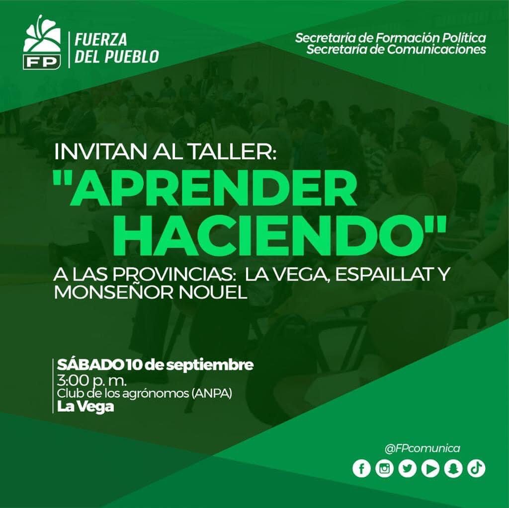 AlbaAltagracia's tweet photo. El ejercicio de la política necesita una base sólida, de aprendizaje,  valores, actitudes y aptitudes. 
#TallerAprenderHaciendo
#FuerzaDelPueblo
#SeguimosCreciendo https://t.co/UUbmFUSKcm