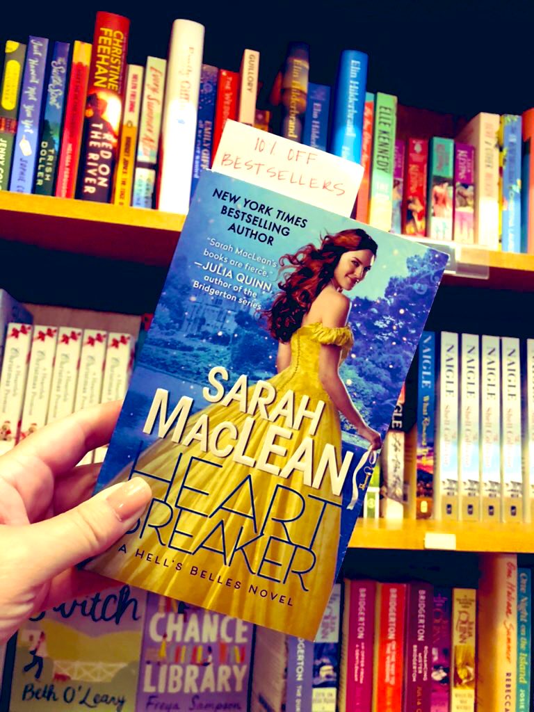 tinaevaughn's tweet photo. 😍📚 @GalaxBooks recommends HEARTBREAKER by @sarahmaclean

One of my favorite historical romances. Ever. Fans of road trips, one bed, pining, stern dukes, and strong feminist characters will devour this book! An Indie Bestseller. #romance #indiebookstore #shoplocal https://t.co/c4cZ4xCz8V