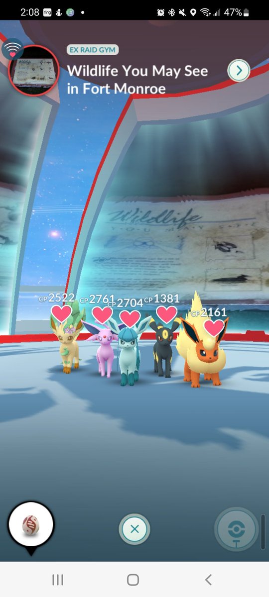 ssmith556's tweet photo. When #EeveeEvolutions take over a #PokemonGoGym it's magical ๐ฅ๐๐ @PokemonGoApp #PokemonGO https://t.co/3FOn9eNVdY