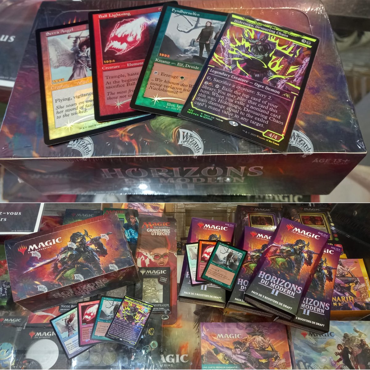Aujourd'hui, c'était le Tournoi MODERN Summer League : FINAL ! Ici le lot des finalistes !

Et pour faire nos futurs tournois reste connecté à animation.magiccorporation.com/?op=calendrier…

#mtg #wizardsofthecoast #mtglocalstore #mtgprereleaseweekend #MTGDominaria 
⚔️ Join the fight ⚔️