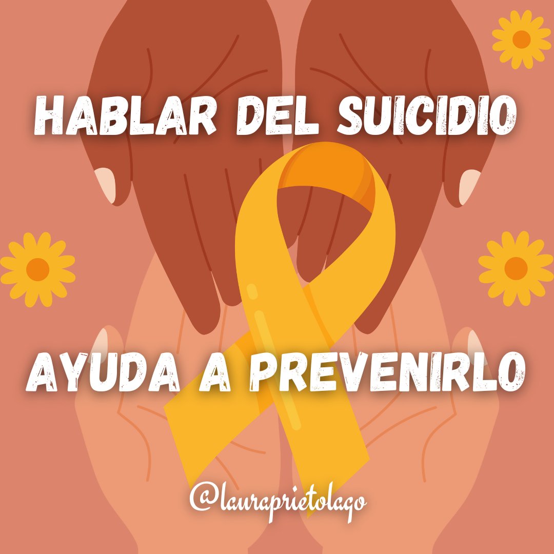 lauraprietolago's tweet photo. Durante mucho tiempo se consideró q hablar del #suicidio podía incitar. Por suerte cada día se entiende mejor q hablar sobre este tema no solo no incita, sino q además puede ayudar a prevenir la q en España es la 1ª causa de muerte no natural.
#DíaMundialPrevenciónSuicidio https://t.co/fLNgLE2fj0
