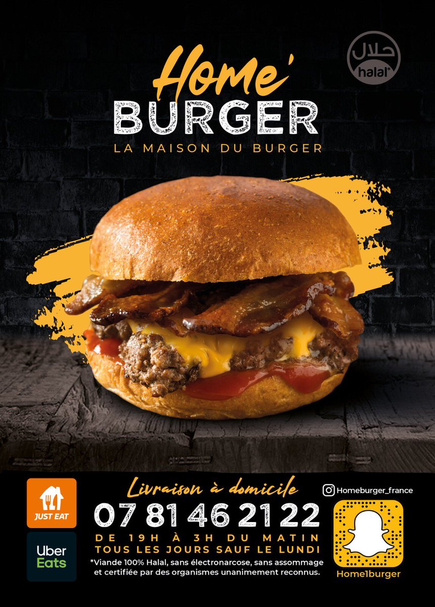 sunchaine26's tweet photo. Home burger - La maison du burger Des burgers de qualité, bien bon, bien doux. Une bouchée et on oublie la concu
Livraison à domicile dans le 93/95 
Dispo tous les jours de 19h à 3h du mat sauf le lundi 
Un seul numéro 0781462122
N’hésitez pas à partager autour de vous https://t.co/KQQoaqauB5