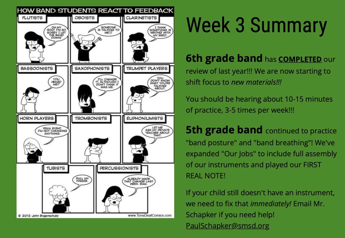 MrSchapker's tweet photo. Band life moves pretty fast… #Noise2Music #ElementaryBand @BrookridgeSMSD @FrickKevinfrick @DiemerEagles @Rosehill512 @trailwoodsmsd https://t.co/7kOoq05NcI