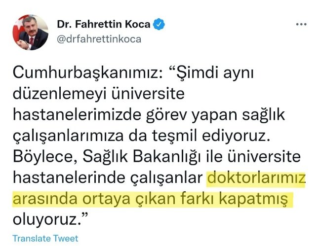 Cumhurbaşkanımız <a href="/RTErdogan/">Recep Tayyip Erdoğan</a> ın talimatı açıkken, yönetmeliği 1 aydır çıkarmayıp, bizi 15 eylülde iş bırakmaya zorlayan <a href="/erolozvar/">Erol Özvar</a> amacınız ne? Hekimler üstünden kendinize pay çıkarmak mı?

#erolozvaristifa 
<a href="/tcbestepe/">T.C. Cumhurbaşkanlığı</a> 
<a href="/drfahrettinkoca/">Dr. Fahrettin Koca</a>