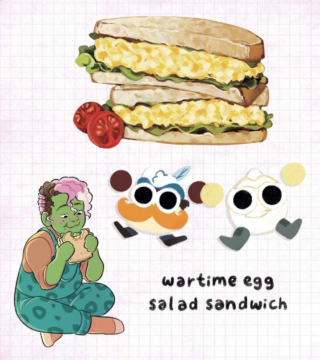 charlililart's tweet image. Since my cookbook showed up I realized I never posted my spots for the @CalorumCookbook! I was a proud member of the dairy islands 💕🧀