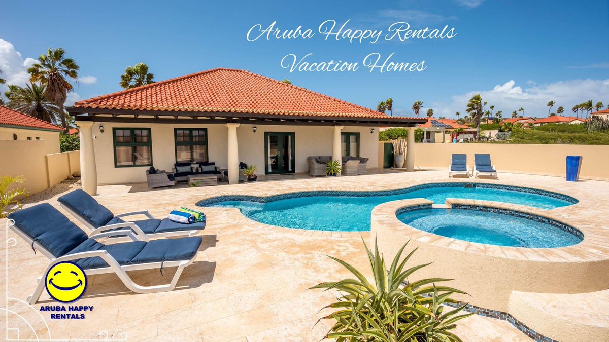 Happy_Rentals's tweet photo. Vacation Rental in the spotlight today: Serene Villa.
With 4 bedrooms, 4 bathrooms, a nice open plan living room-dining, a kitchen area, and a swimming pool. 
Sleeps 8, now for only $295 per night! rentals@arubahappyrentals.com
📲 +2975696335 
🌐https://t.co/cVGDImwvS0 https://t.co/G64K3YMgI4