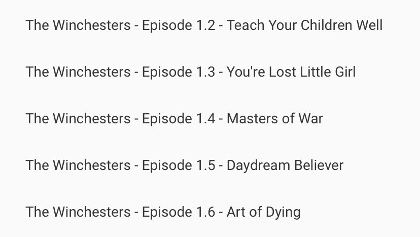 Official titles for #TheWinchesters! #Supernatural #SPNFamily #SPN