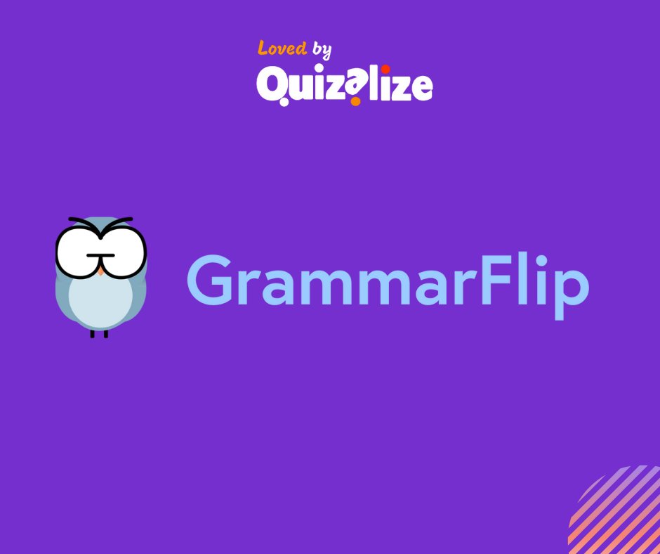 Introducing our newest Loved by Quizalize partner... <a href="/GrammarFlip/">GrammarFlip</a>! 💜
GrammarFlip is a comprehensive grammar and writing program - and they have produced 100 quizzes now on Quizalize! 

👉 Want to try them out in your class? Visit loom.ly/CB0Hx0A 

Thank you GrammarFlip!
