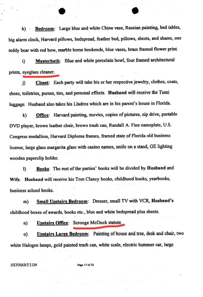 tomaskenn's tweet photo. Wannabe tyrant and Republican State Rep. Randy Fine, who goes on Disney cruises despite complaining about how “woke” the company is, literally argued over a Scrooge McDuck statue and Mickey Mouse merch in his divorce papers. What a bizarre individual. https://t.co/9DvmnSbyG1