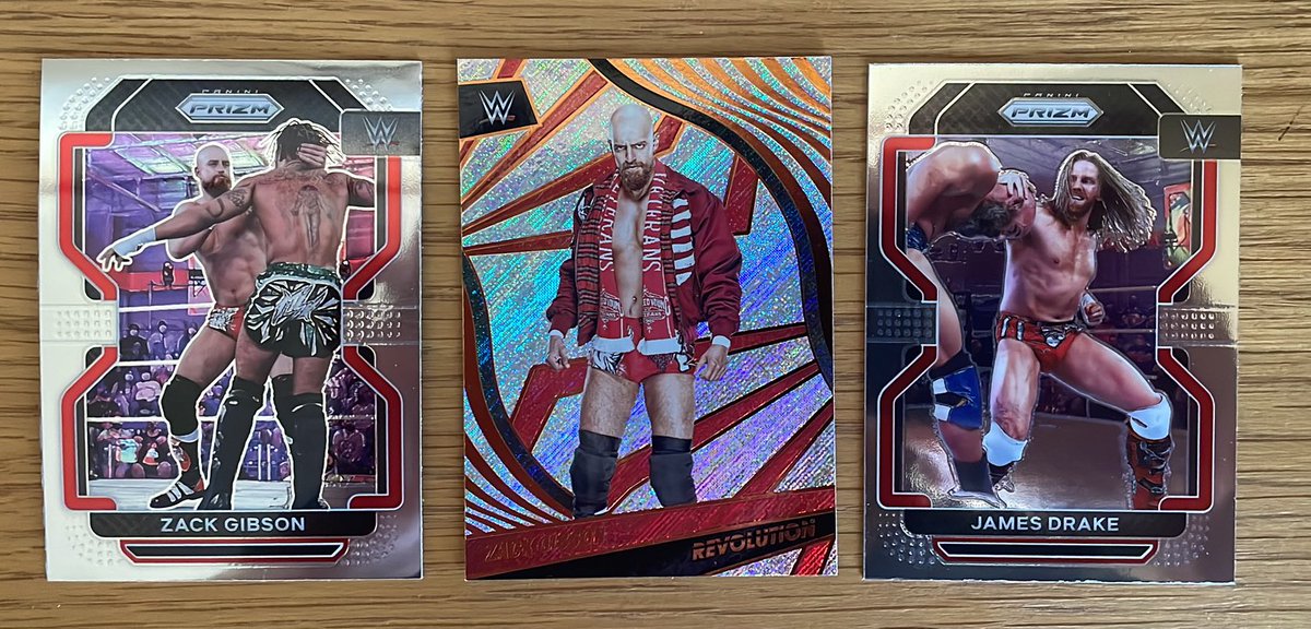 ShoneCold's tweet image. Big thank you to my bro @Taggsy79 for sending me these cards to start off my collection of my favourite tag team Zack Gibson &amp;amp; James Drake, The Grizzled Young Veterans 

I wonder what ever happened to those guys? 🤔 

#GYV #NXT #Schism 

@RipFowlerWWE @Jagger_WWE