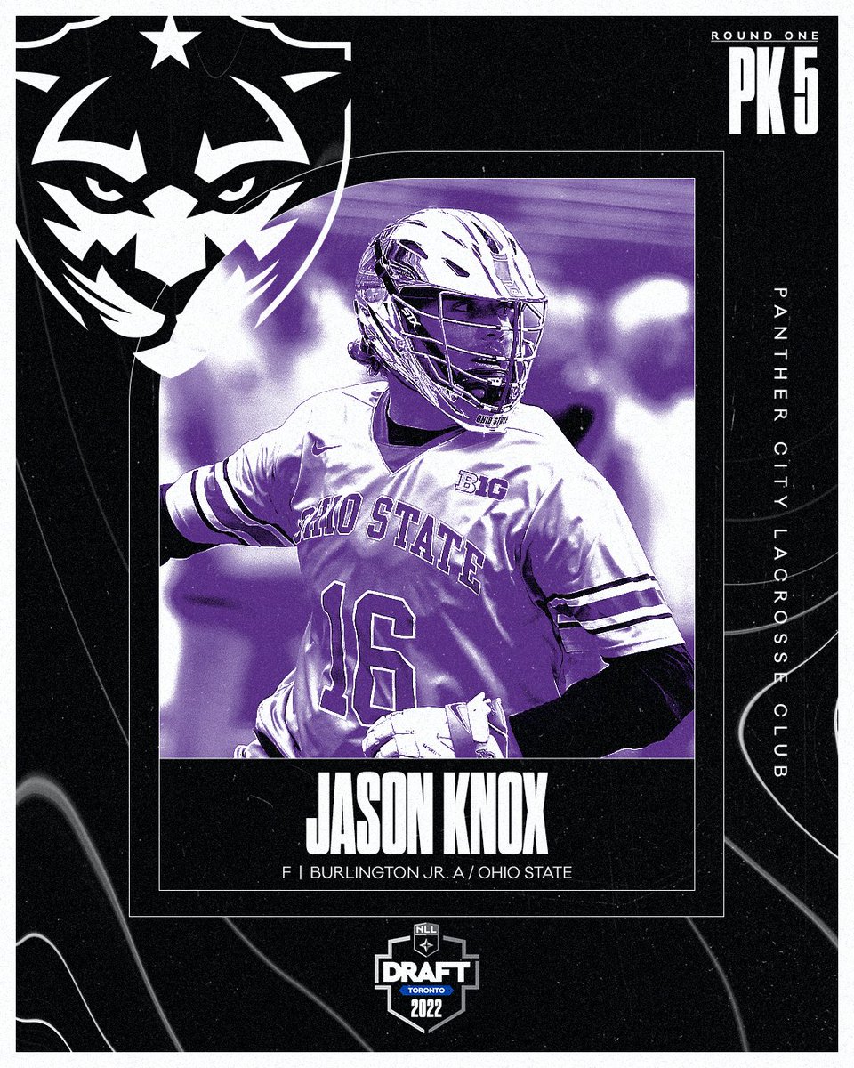 NLL's tweet photo. Jason Knox goes 5th overall in the #NLLDraft to @PantherCityLax! https://t.co/6CpxN33aHD