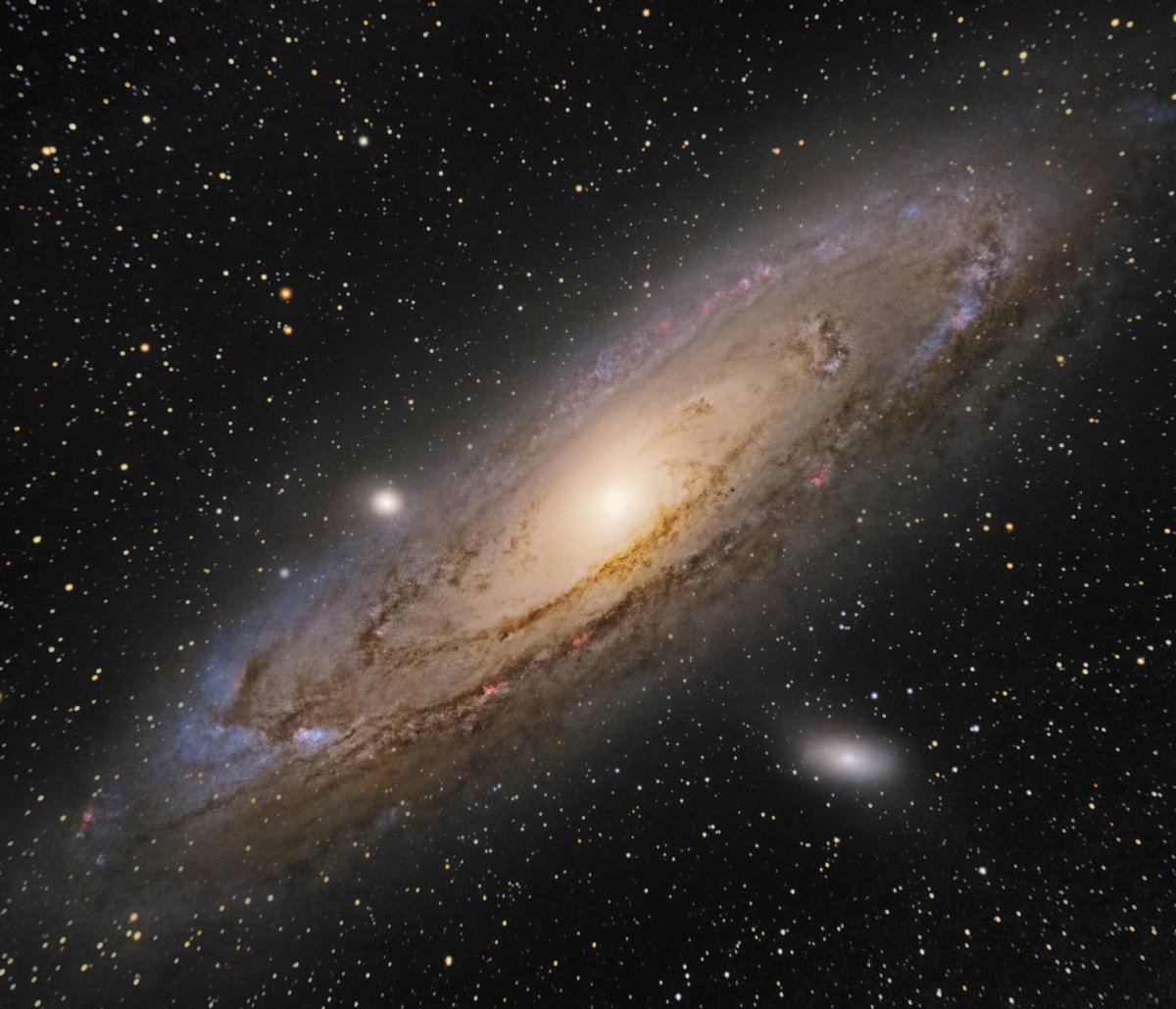 La galaxia de Andrómeda en HaRGB, nuestra vecina galáctica 😍
Fotografiada desde Extremadura 🔭